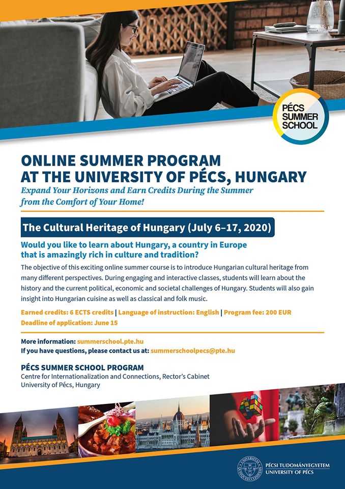 The Cultural Heritage of Hungary – Online Summer Course (July 6-17, 2020)