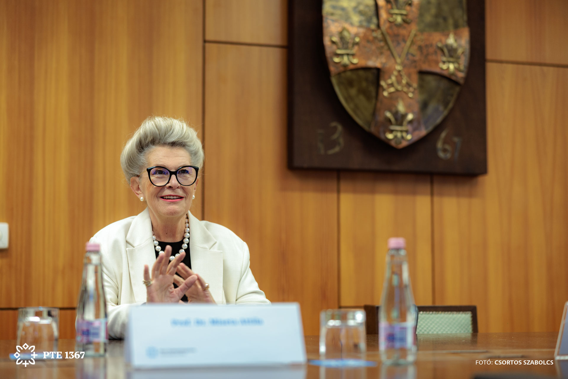 Ambassador Bogyay during the meeting at the rector's cabinet