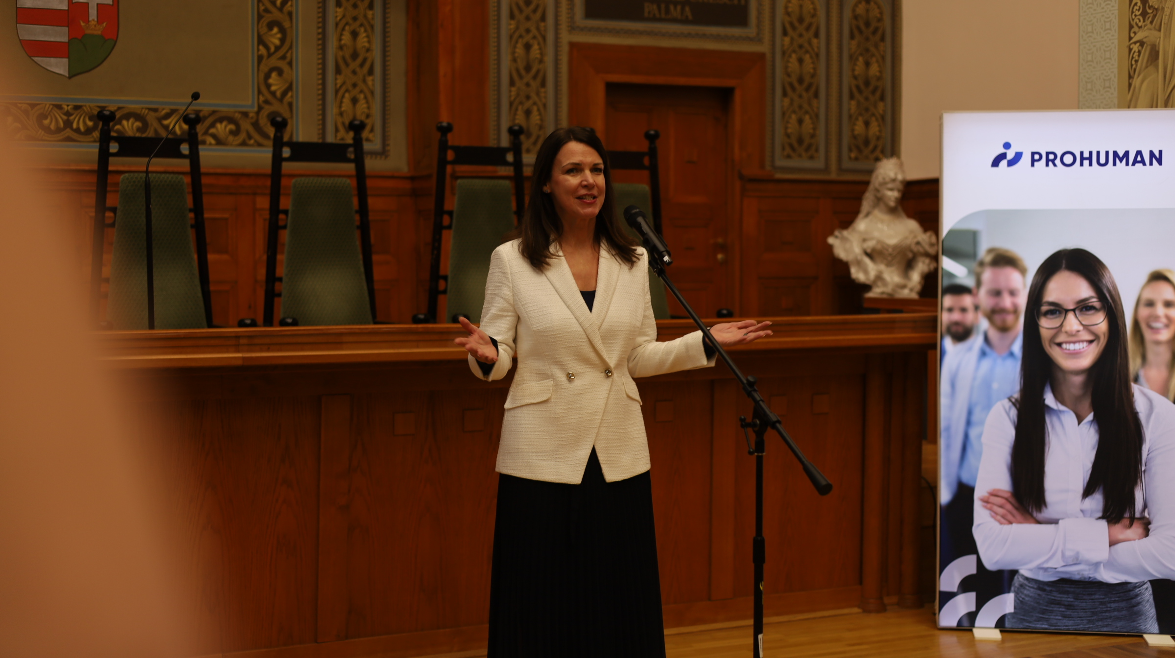 Dr Ágnes Tóth, CEO of Prohuman at the inauguration of the Prohuman Department